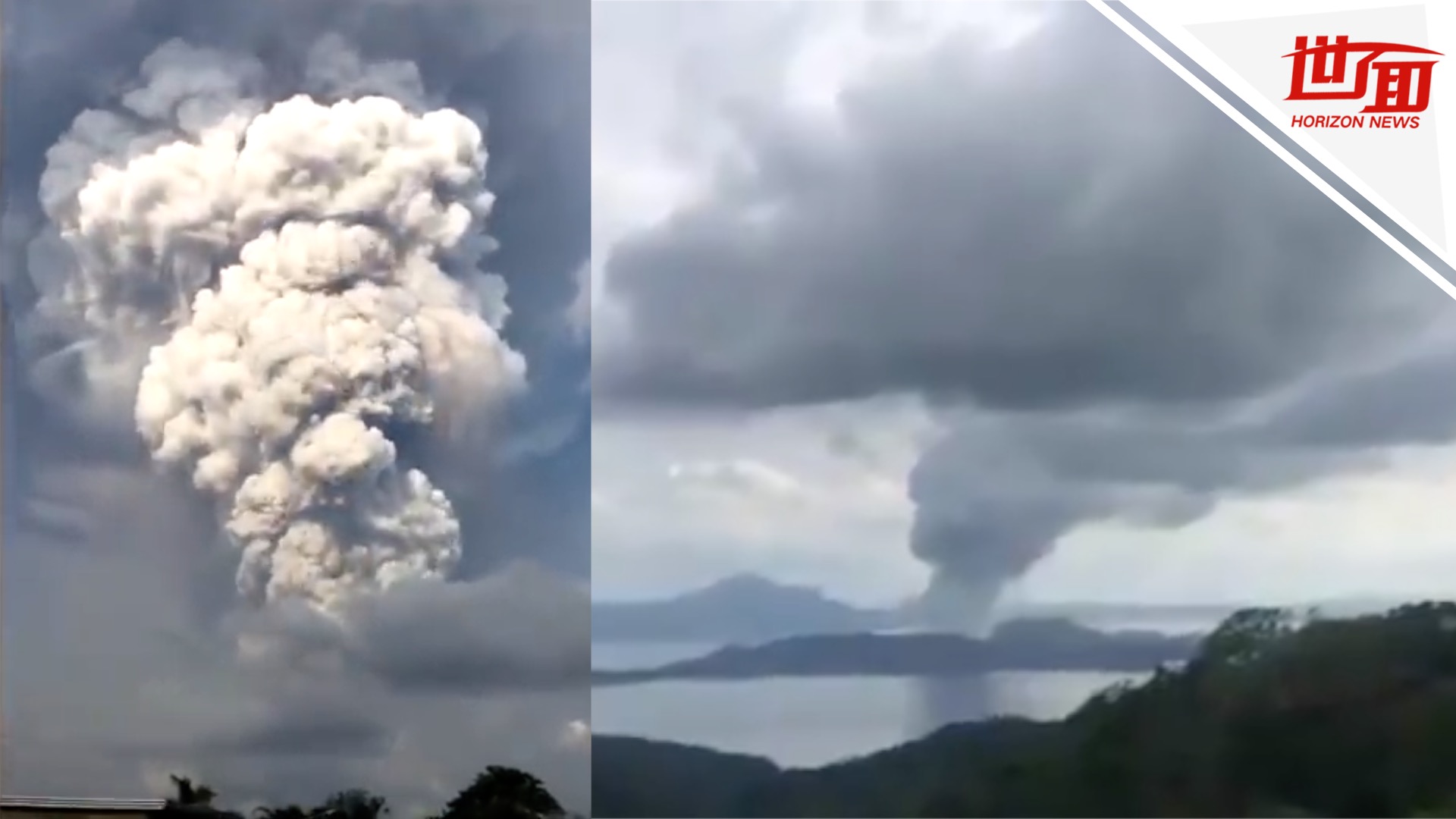 国际丨菲律宾火山喷发直冲云霄 居民:地表在震动