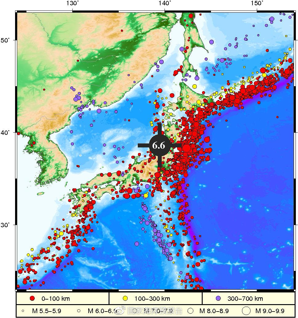 日本近海昨夜地震引发局地海啸对我国无影响