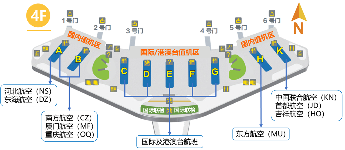 本周日起三家航空公司入驻大兴机场值机柜台分布有调整