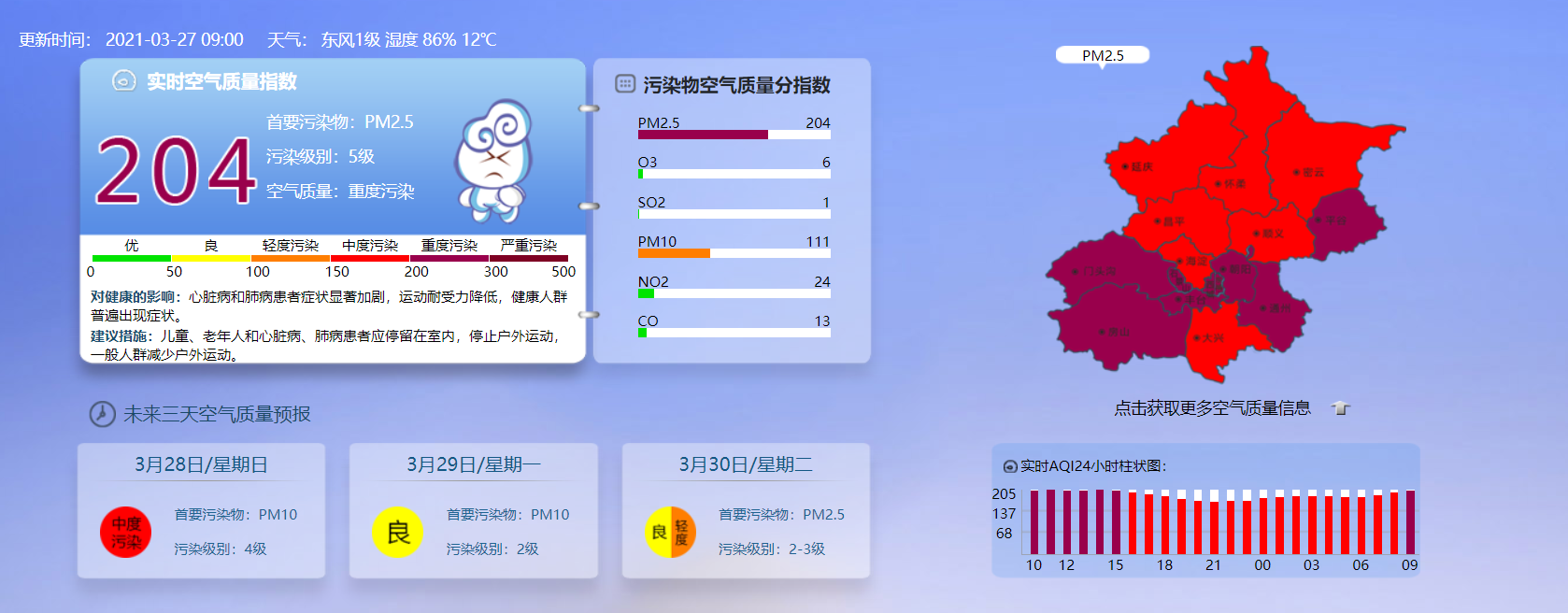 北京空气质量已达重度污染预计夜间沙尘抵京