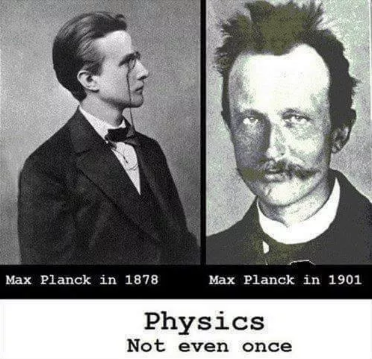 世纪物理学界的两个大神,奠定了相对论的爱因斯坦和量子力学的普朗克