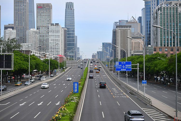 155月9日,朝阳区居家办公措施升级,周一早高峰时段,北京道路交通指数