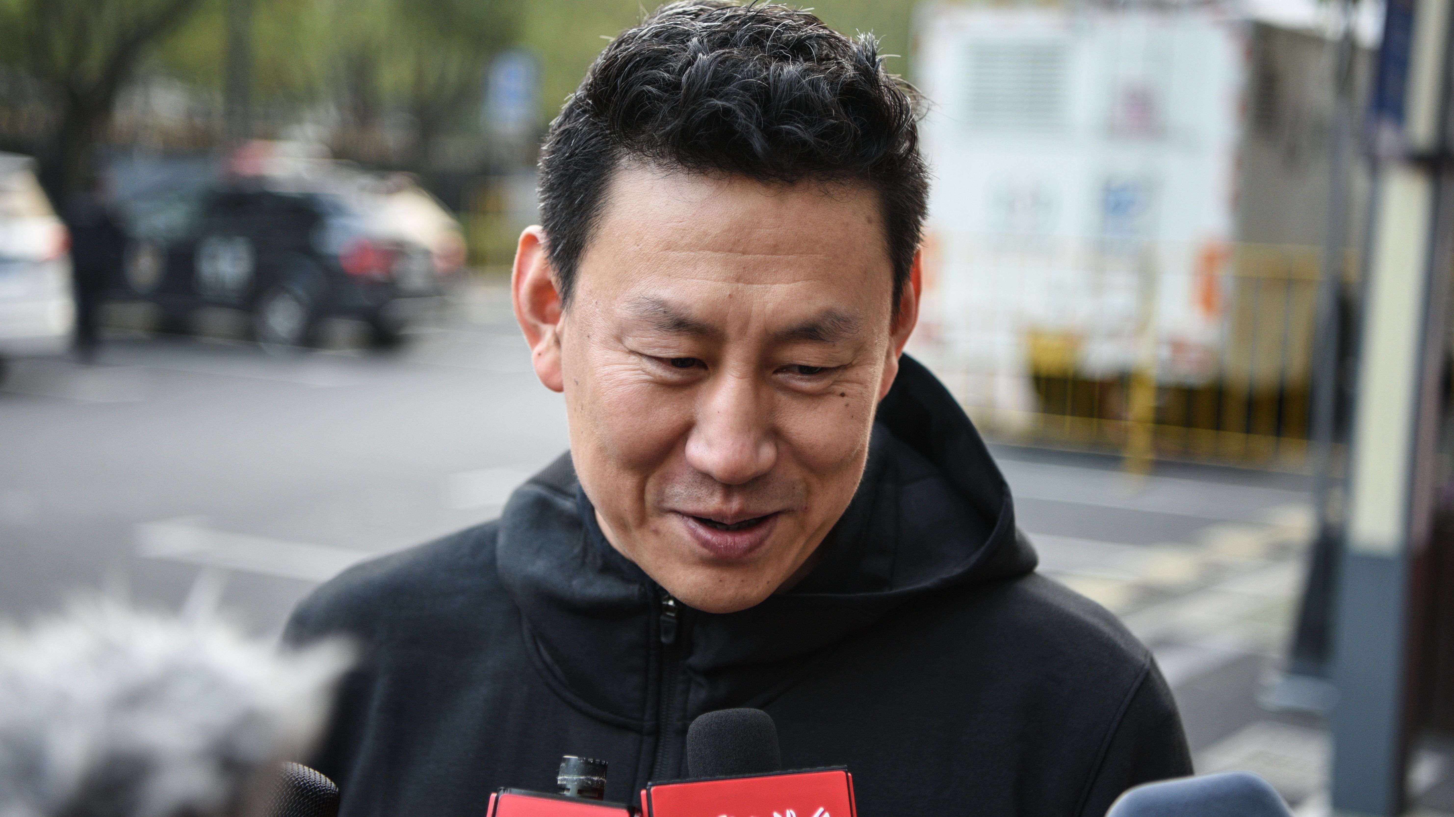 李楠接受采访时表情轻松.图/osports