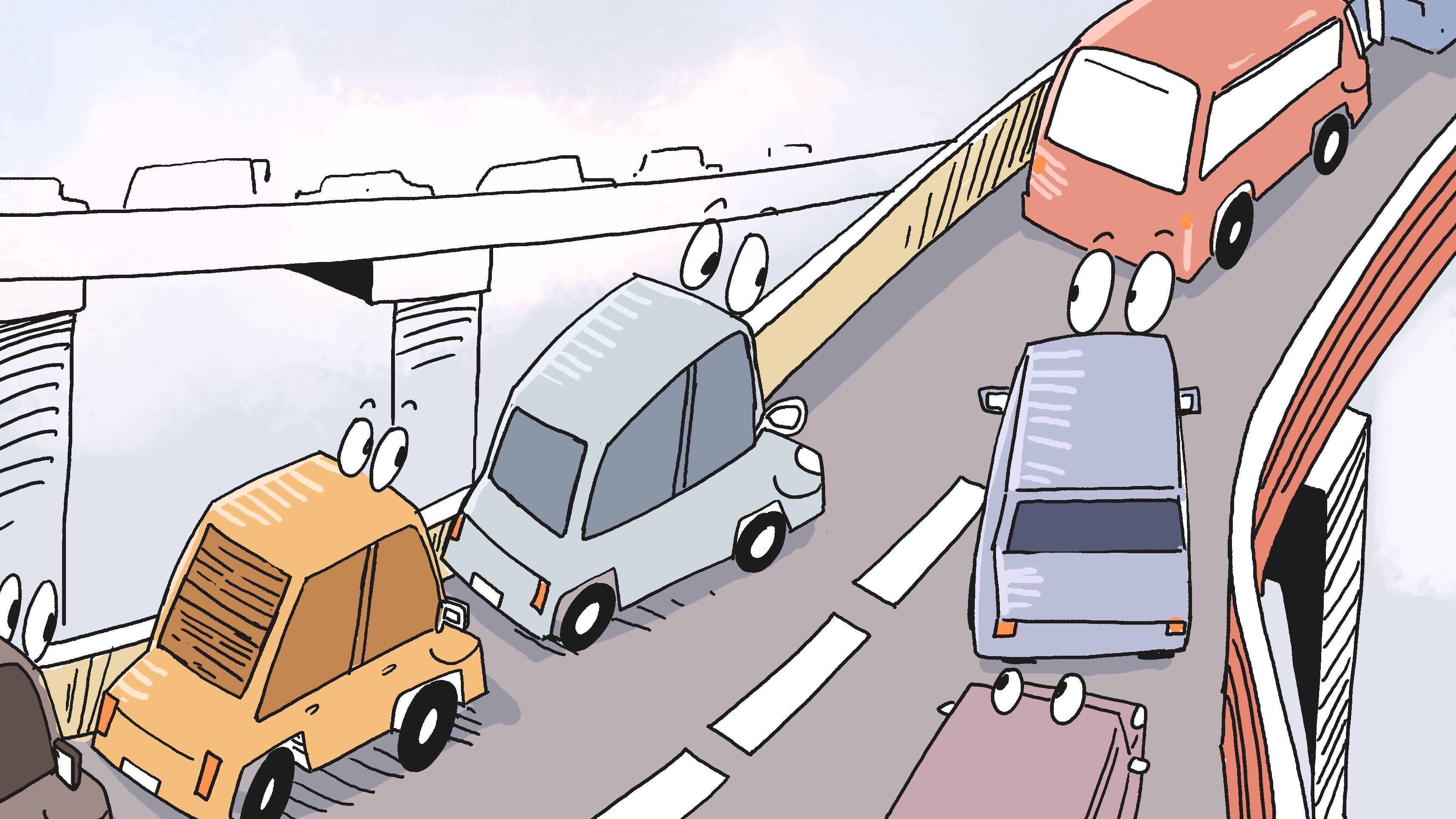 未来交通漫画图片