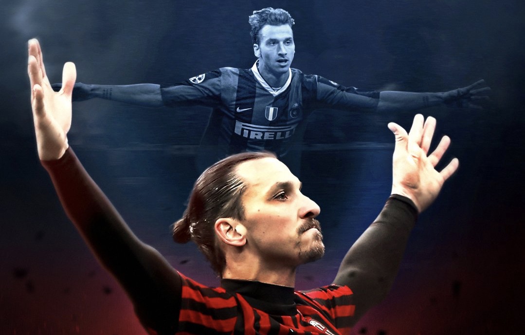 38岁的伊布创一项纪录,代表 米兰 双雄均 进球 50