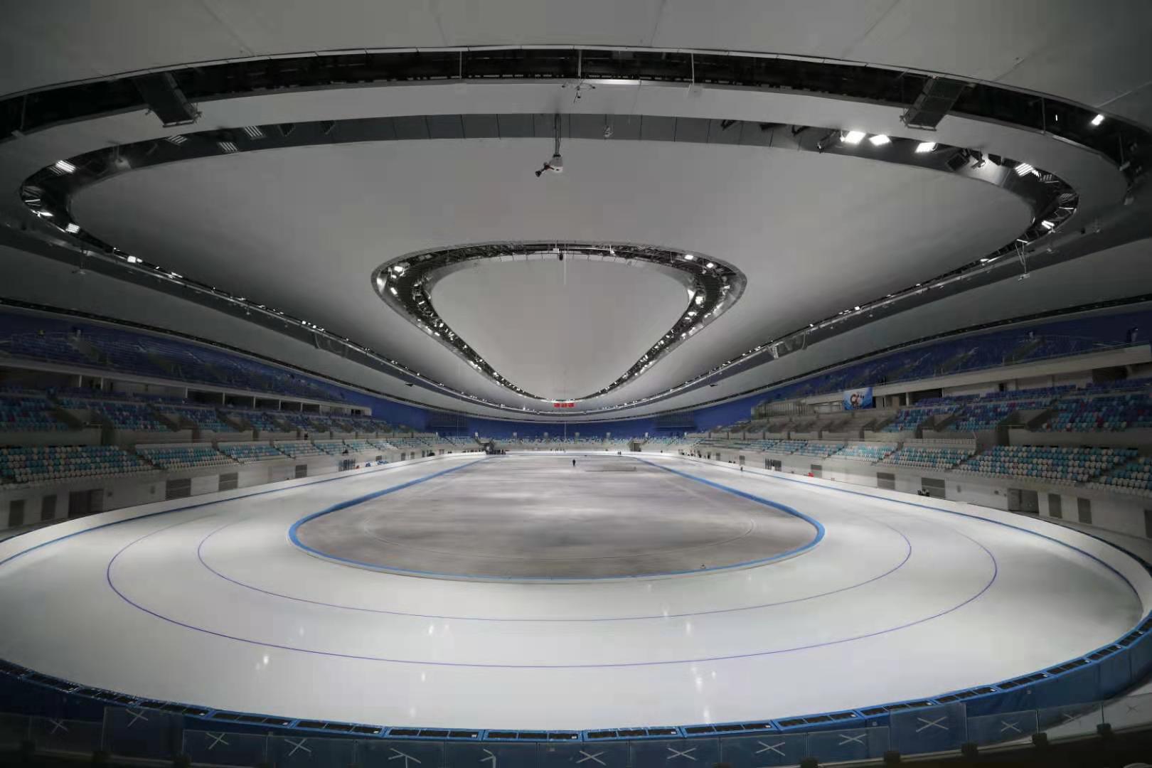 国家速滑馆完成首次制冰正式具备测试赛条件