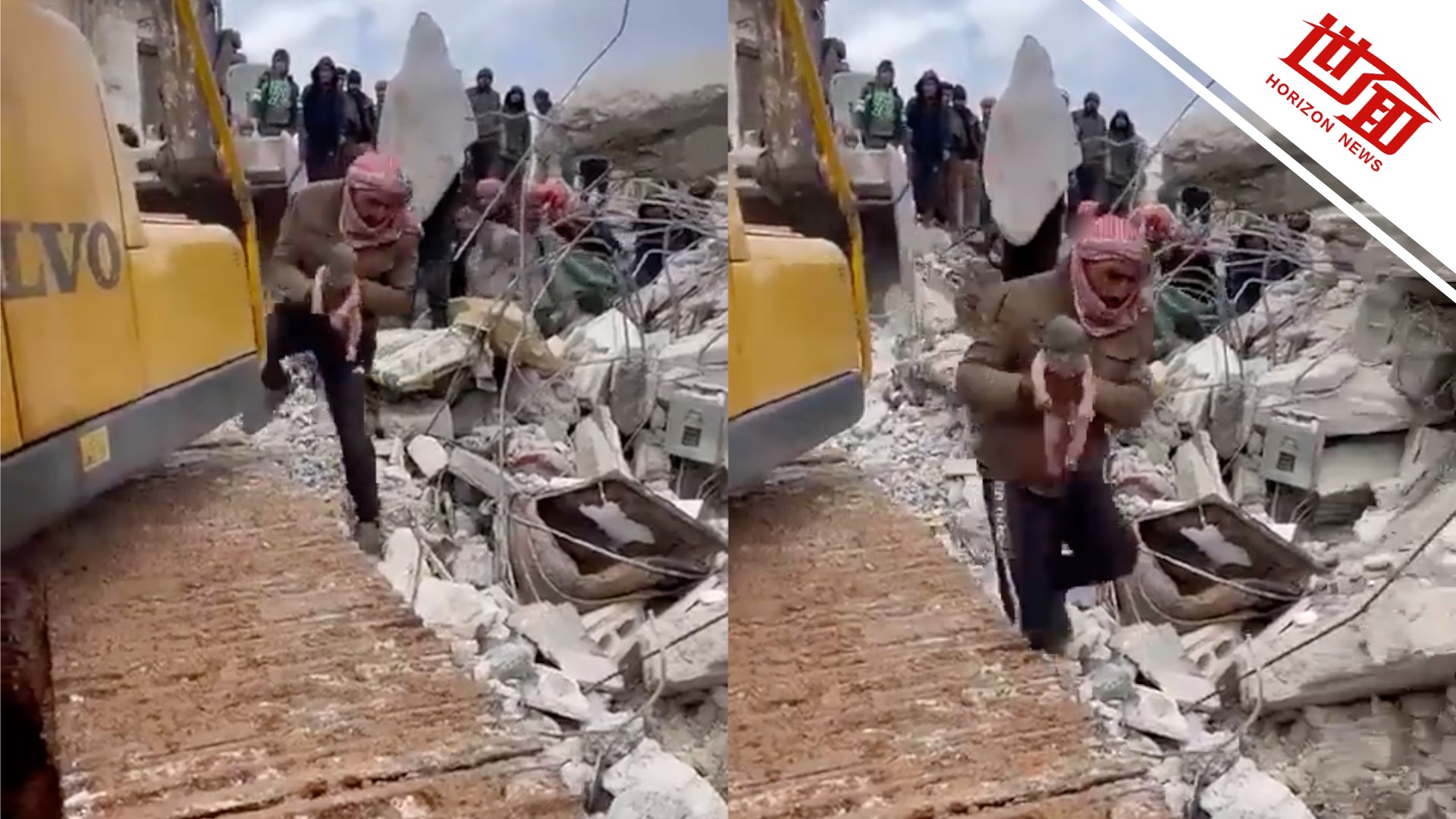 国际丨叙利亚受强震冲击：一妇女废墟中分娩 婴儿获救母亲去世