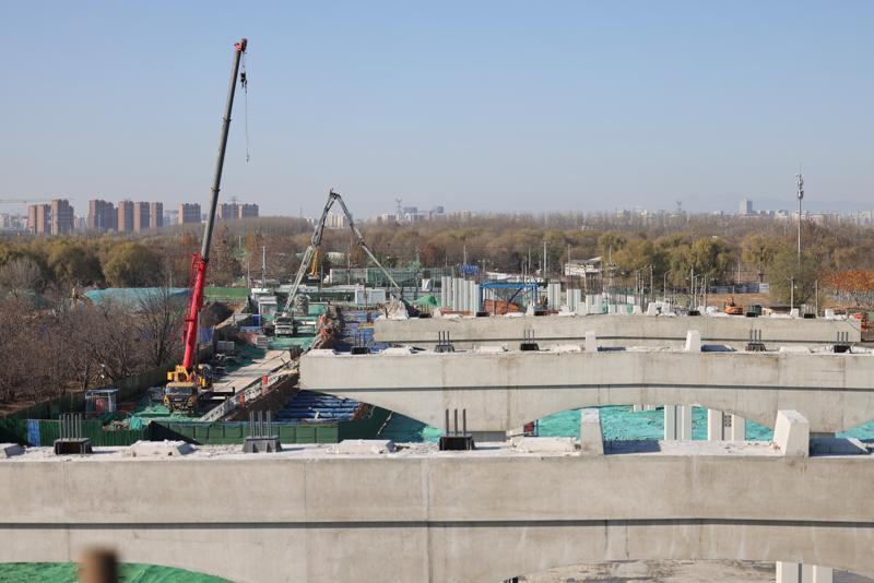 亮马河北路正加紧建设，将直达首都机场二高速 — 新京报