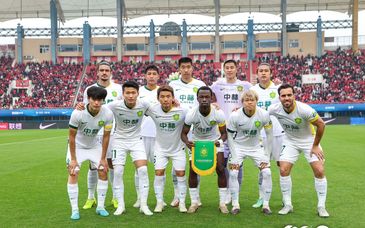 中超联赛第29轮，北京国安客场4比3逆转河南俱乐部彩陶坊