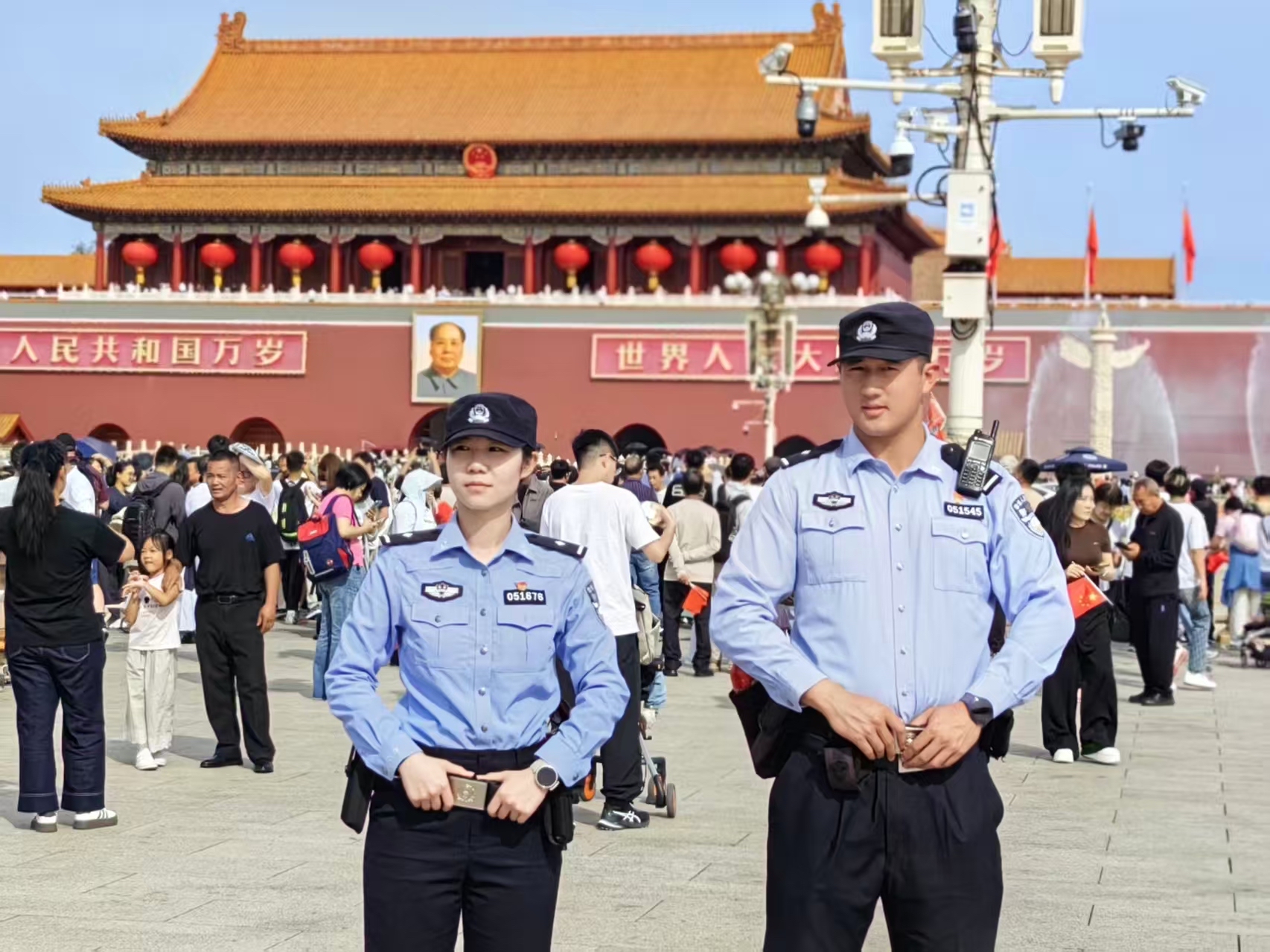 北京警察保证在国庆节和中期