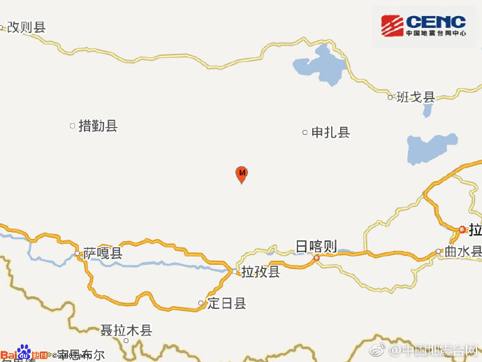 西藏日喀则市发生5.8级地震 震源深度8千米