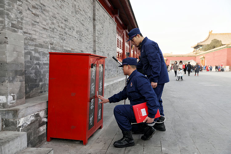 故宫消防不过年 春节正常巡检全员战备
