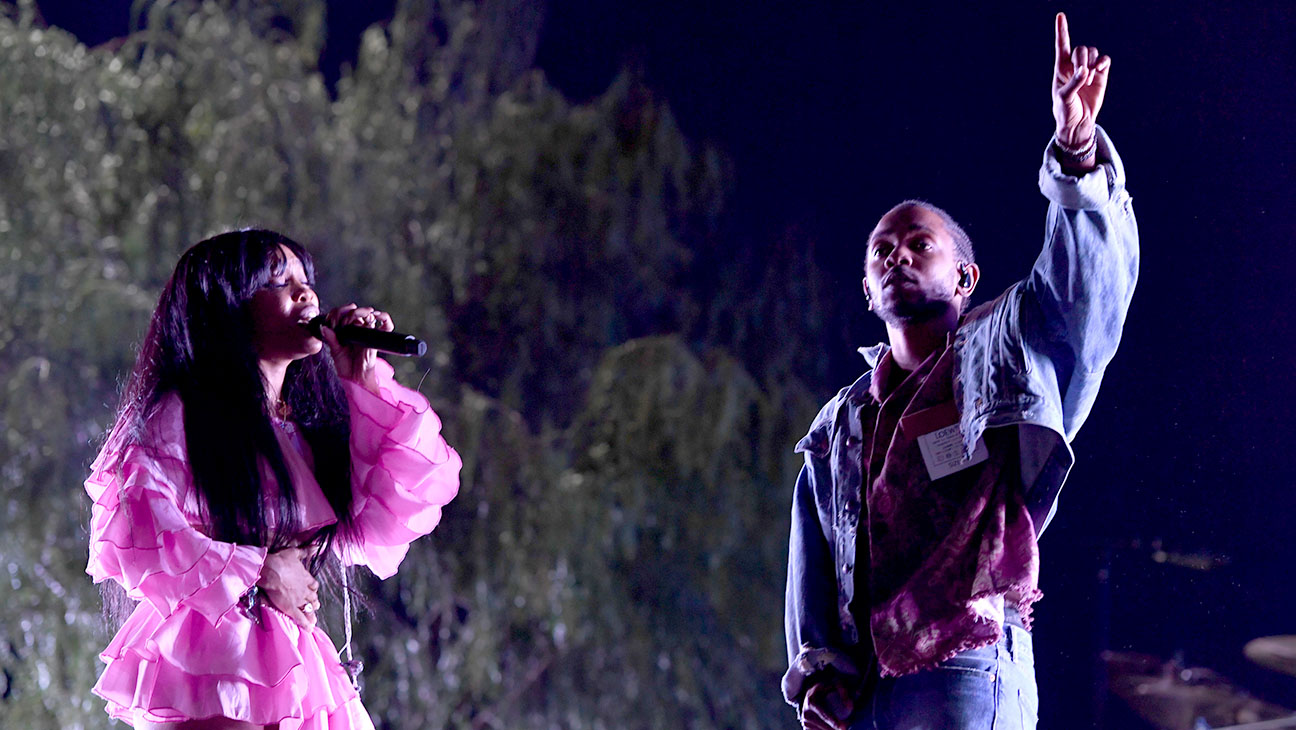 歌手SZA和肯德里克·拉马尔。