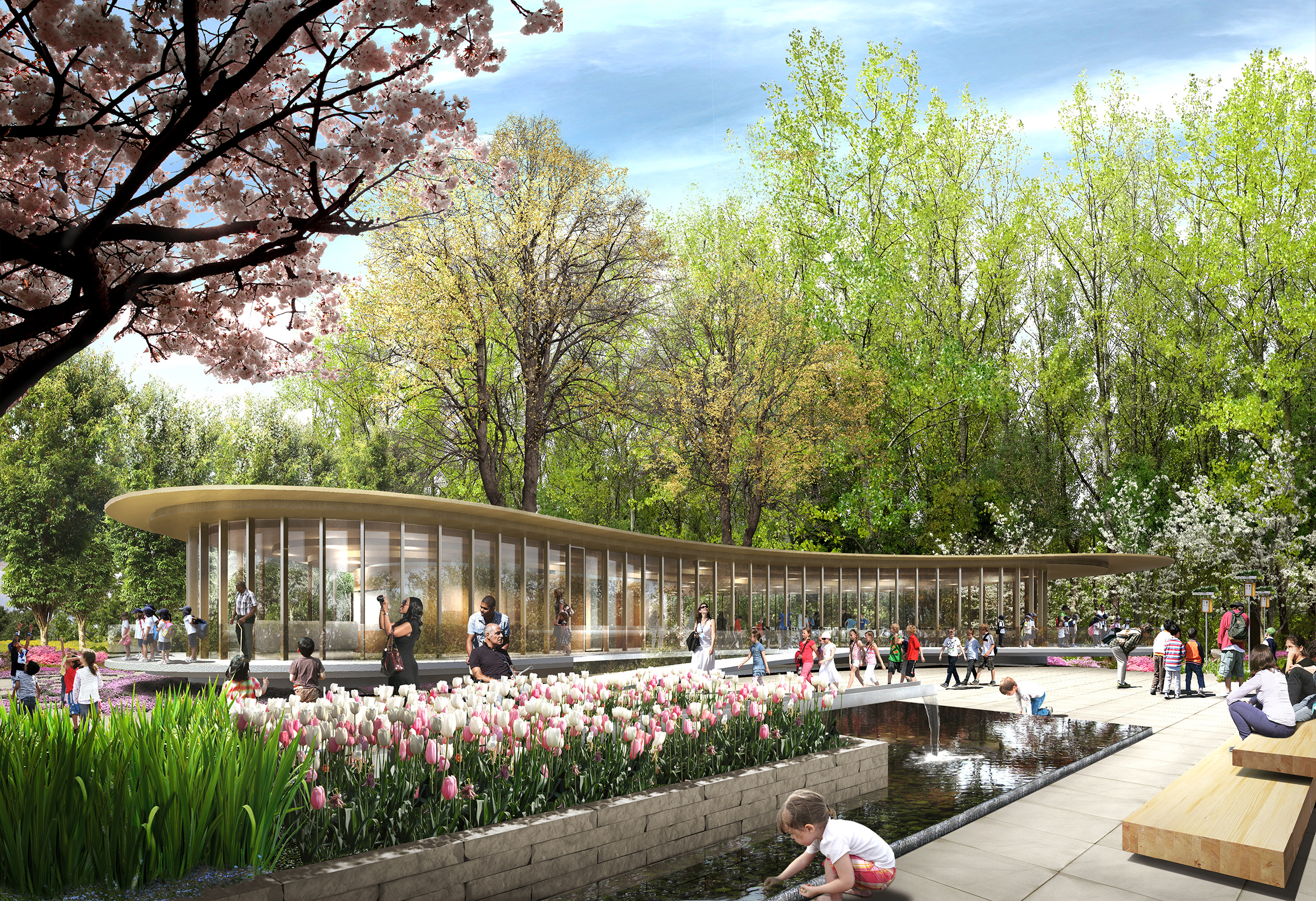 走进全美最古老的植物园此外,各大酒店和餐厅在樱花节期间,也会