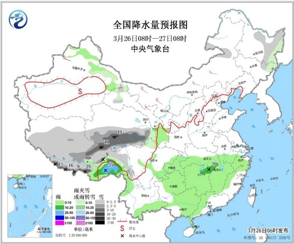 长江中下游强降雨来袭 北方周四前后将有较明显降温