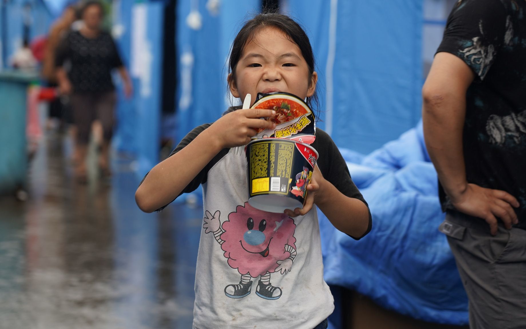 震中双河镇的孩子们生活依然在继续