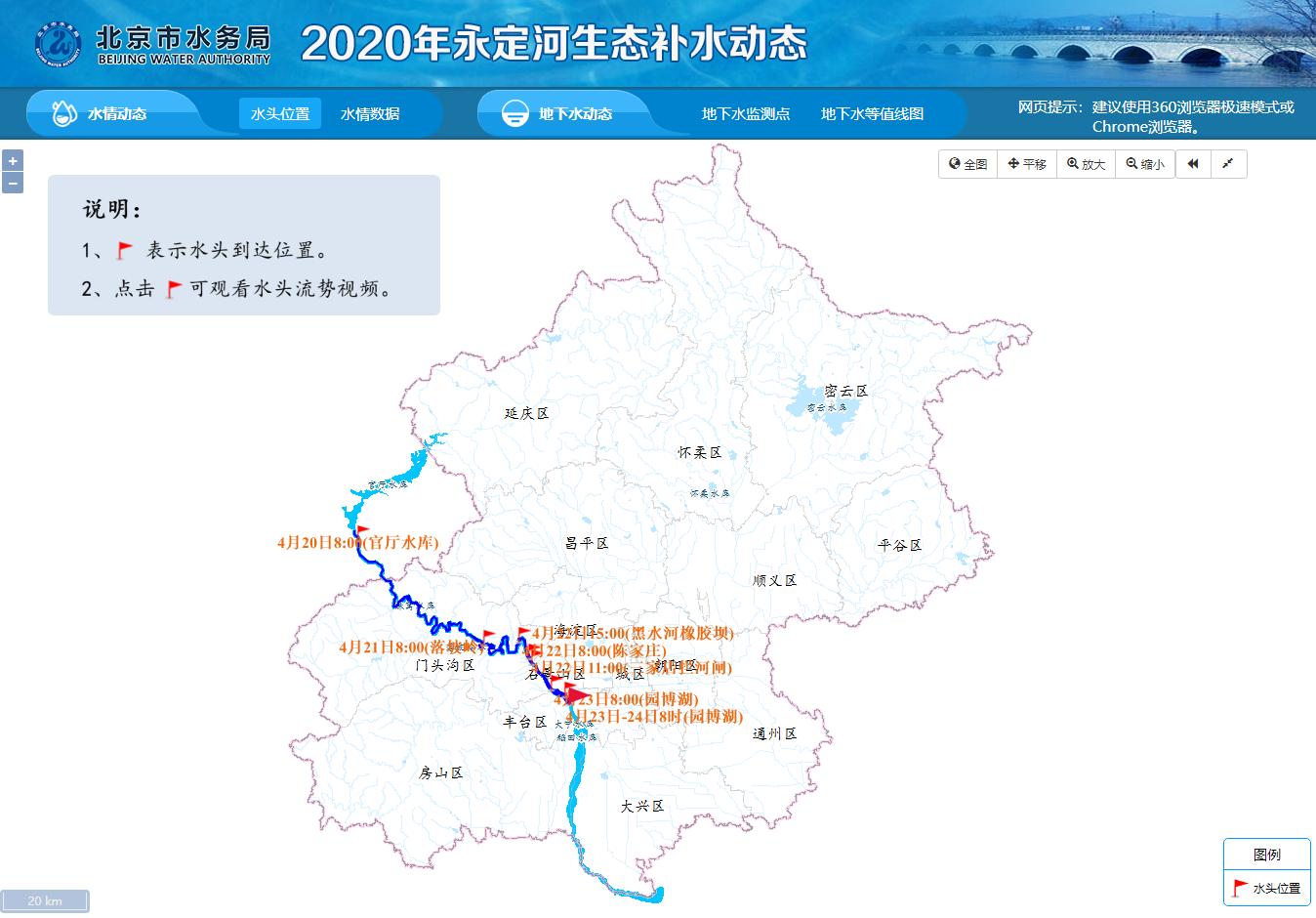 永定河补水哗啦啦的幸福音顺流而下