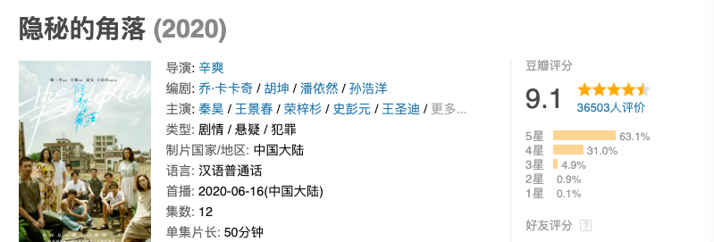 《隐秘的角落》配得上9分吗？细节太加分 | 娱论