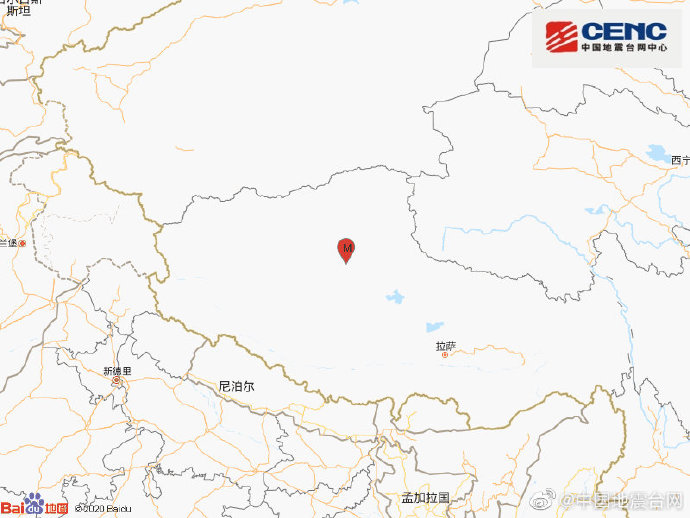 西藏那曲市尼玛县再次发生4.8级地震