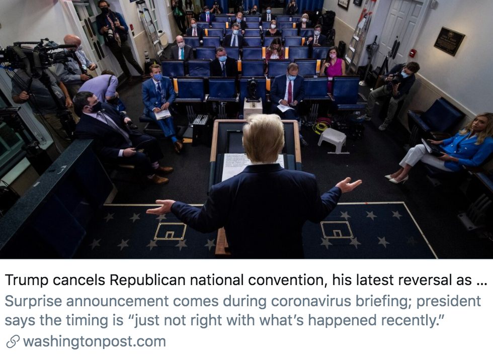 特朗普取消共和党代表大会的佛州议程，背后有哪些考量？