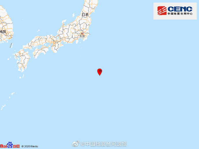 日本本州东南海域发生5.7级地震