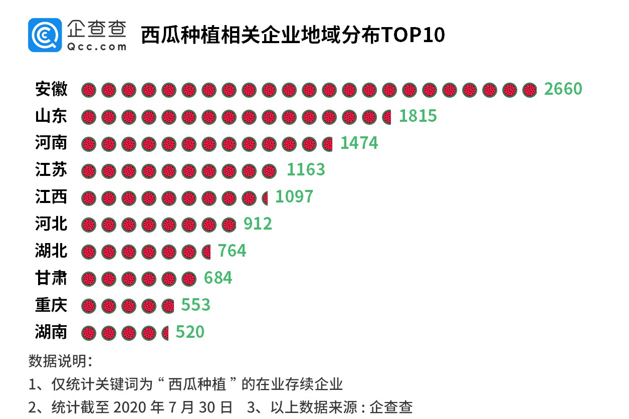 西瓜企业大数据：安徽人最会“种西瓜”，行业65%为个体工商户