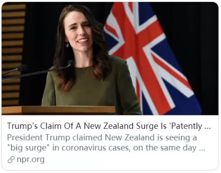 特朗普攻击新西兰疫情反遭群嘲，数据对比表明他又在“犯傻”