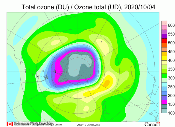世界气象组织：2020年南极臭氧空洞又大又深
