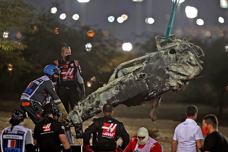 图集f1巴林站发生严重事故车手极限火海逃生