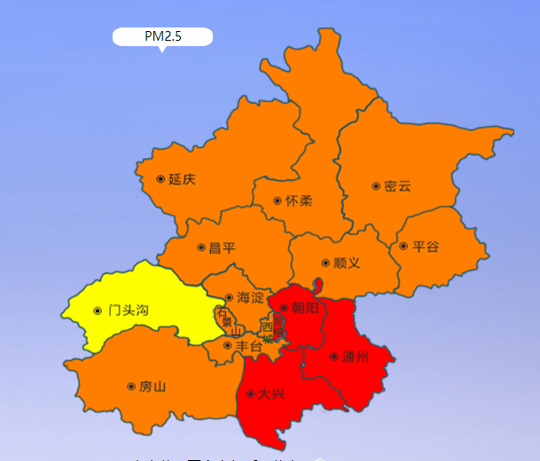 注意防護北京東城朝陽等四區已達中度汙染