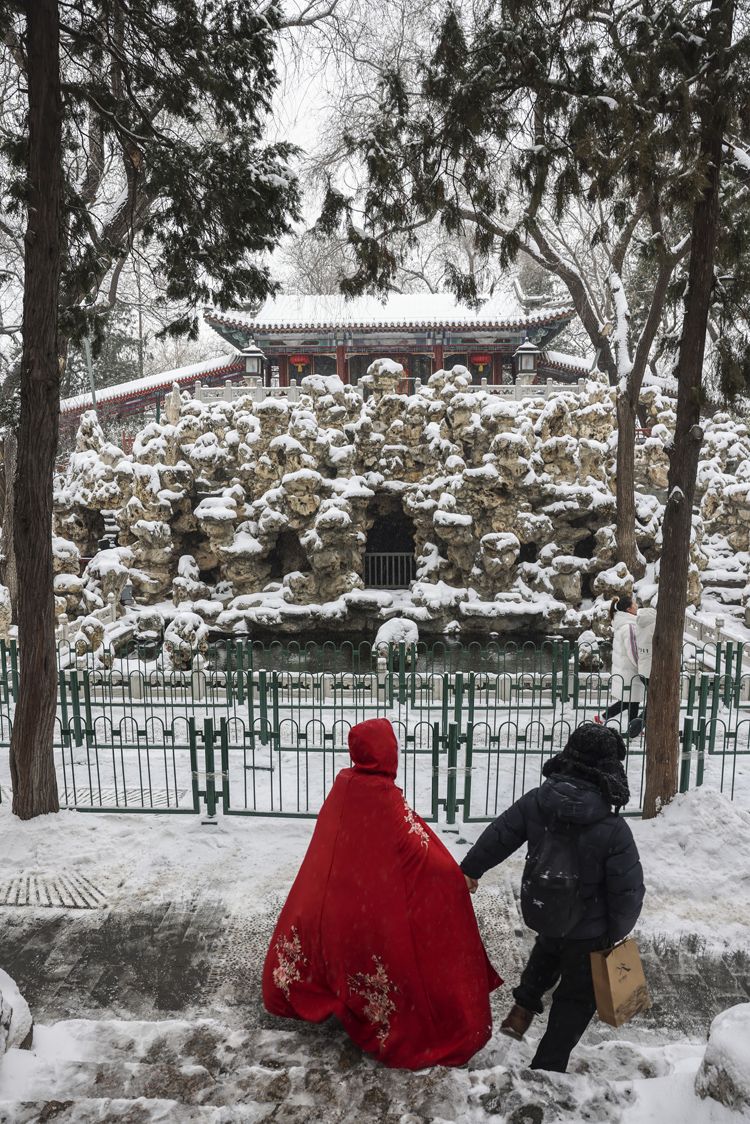 恭王府雪景图片