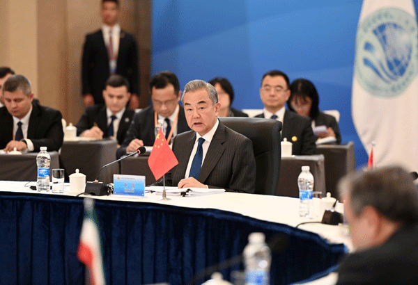上海合作组织成员国的外国理事会会议在天津举