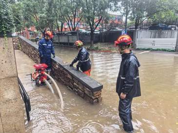 昌平消防853人前置备勤，累计抽排积水3222立方米